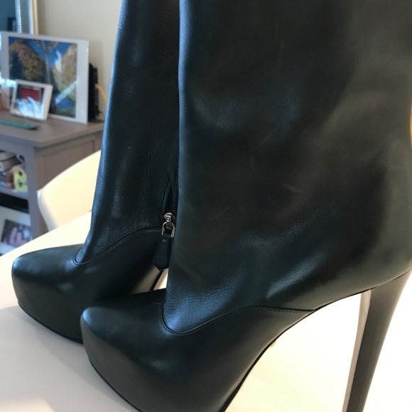 Hunter Green Prada Ankle boots - Picture 2 of 8